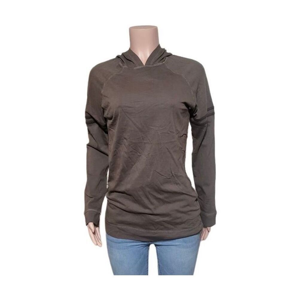 Pulp hoodie raglan tee two tone  long sleeve brown pullover Shirt M